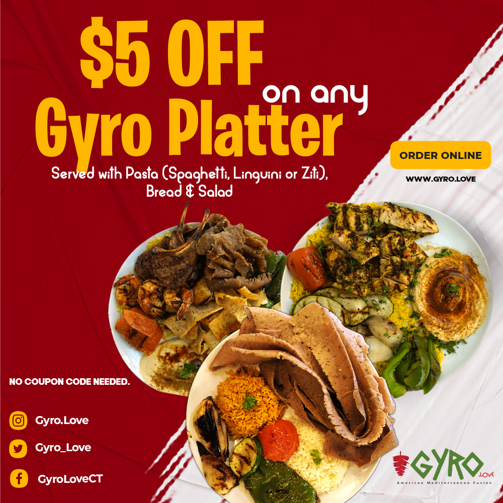 $5 OFF on any Gyro Platter